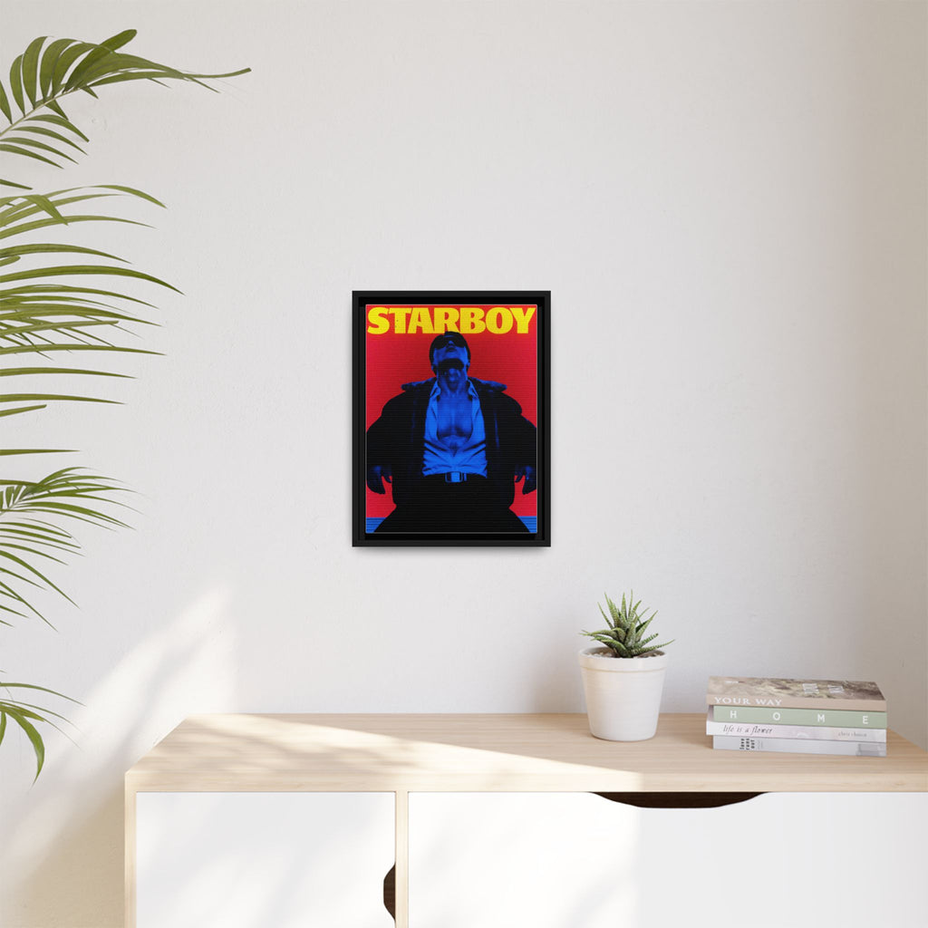 Framed Canvas ATEEZ San X Starboy Poster Matte  | Retro Pop Art Music Wall Decor