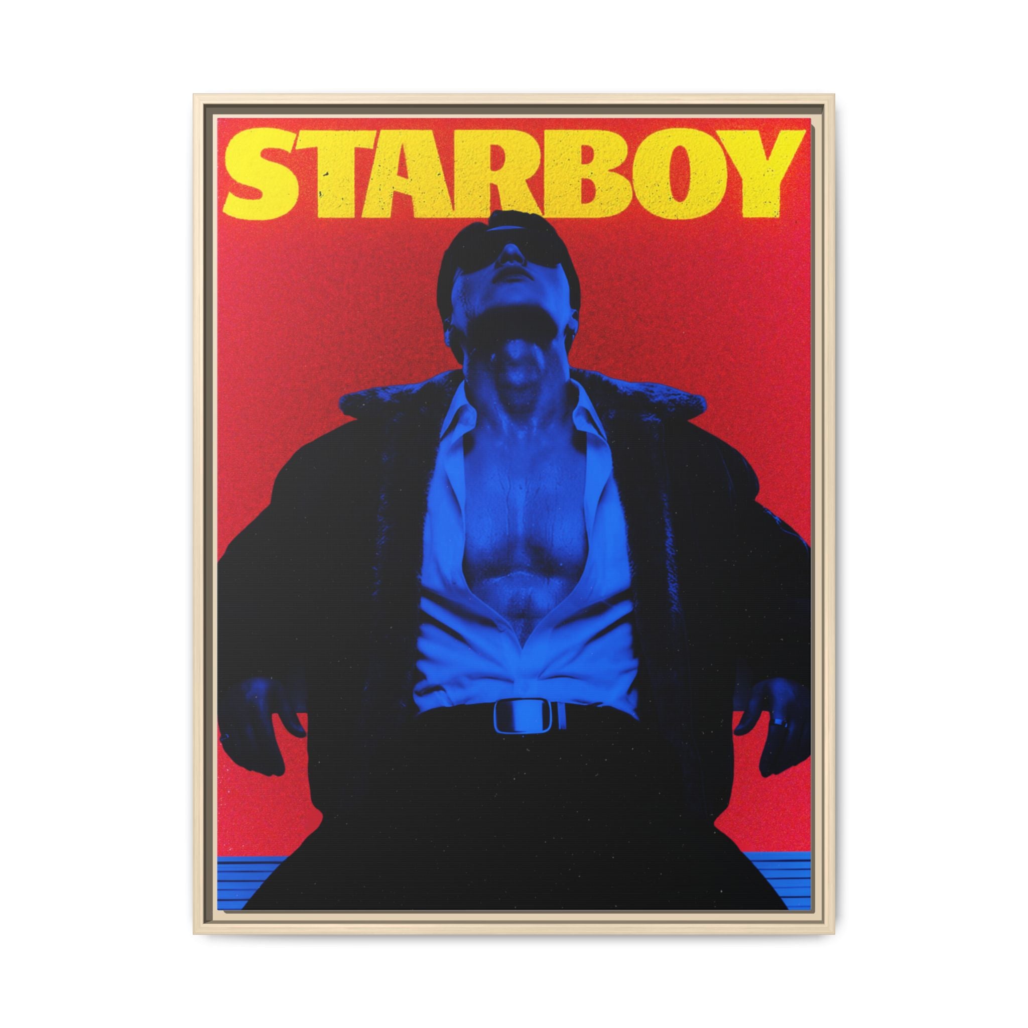 Framed Canvas ATEEZ San X Starboy Poster Matte  | Retro Pop Art Music Wall Decor