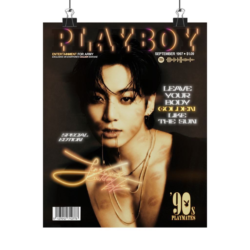 Jungkook Playboy Magazine Portrait Poster | Matte Vertical Poster
