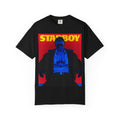 ATEEZ San XStarboy Graphic T-shirt | Retro Pop Art X Kpop, Bold Yellow Red Design