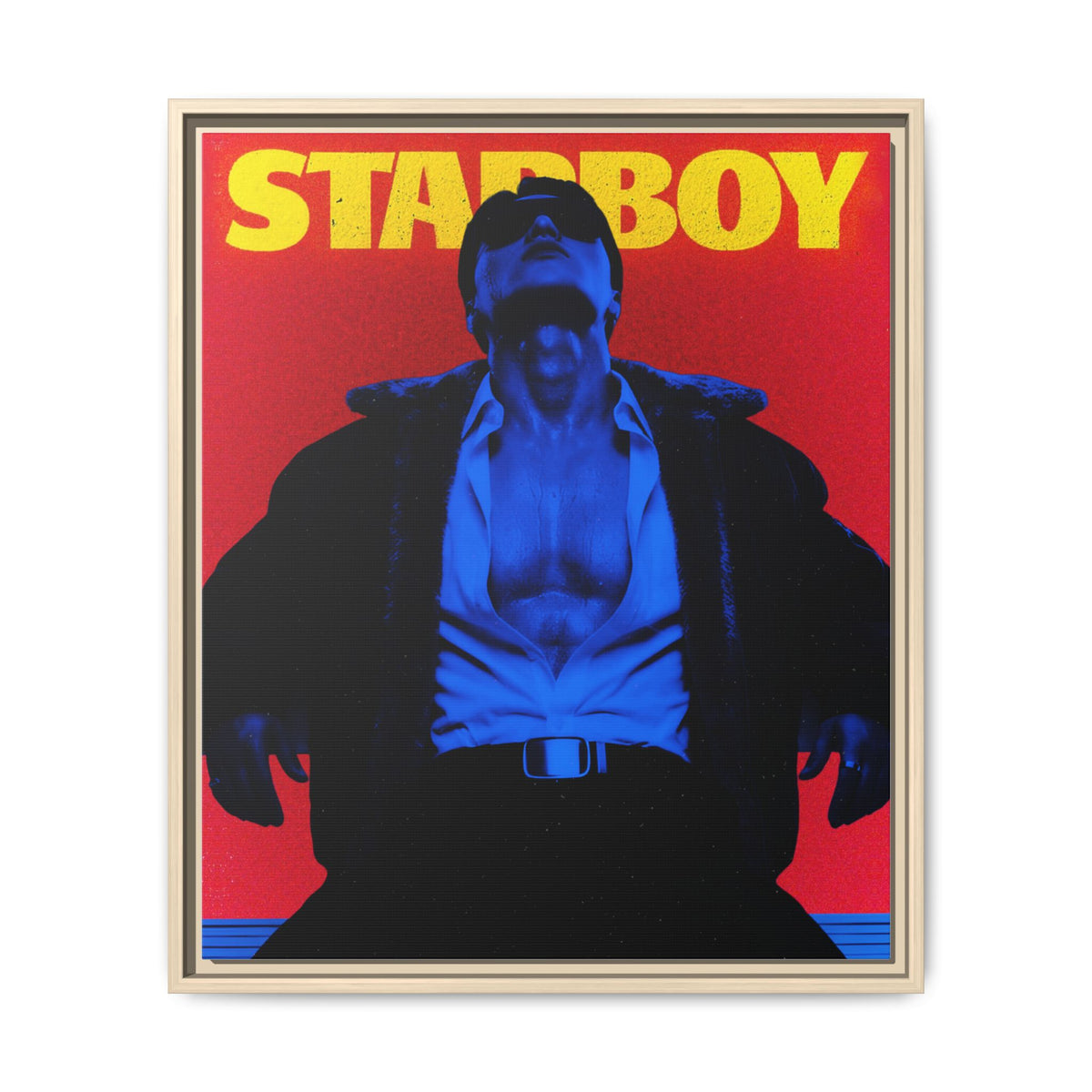 Framed Canvas ATEEZ San X Starboy Poster Matte  | Retro Pop Art Music Wall Decor