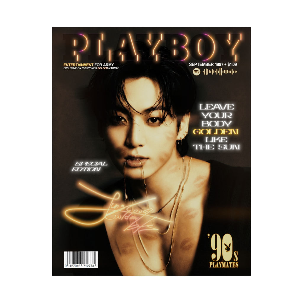 Jungkook Playboy Magazine Portrait Poster | Matte Vertical Poster