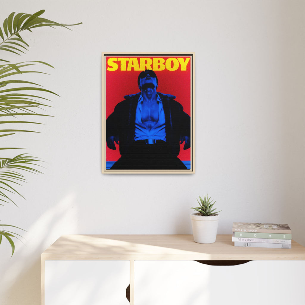 Framed Canvas ATEEZ San X Starboy Poster Matte  | Retro Pop Art Music Wall Decor