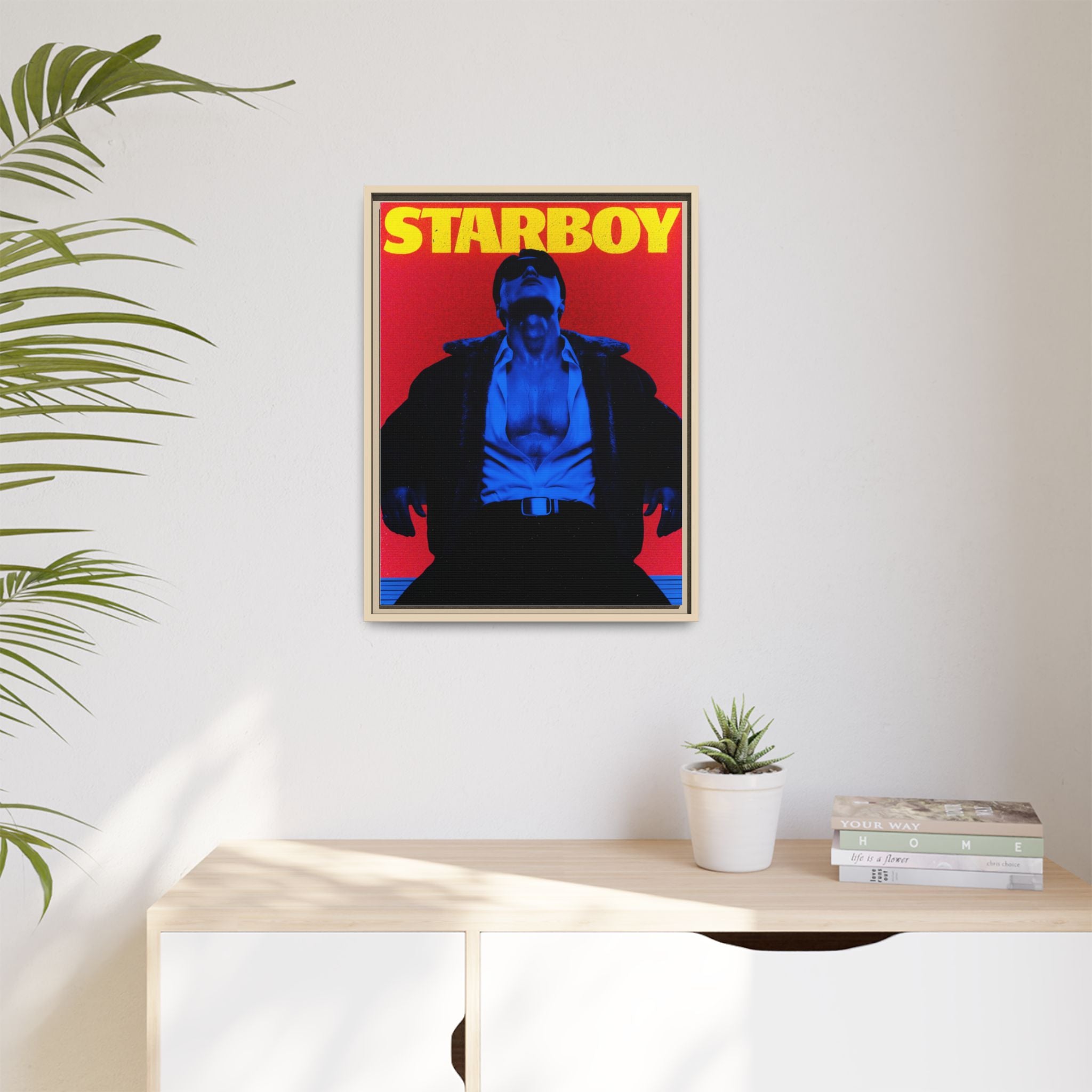 Framed Canvas ATEEZ San X Starboy Poster Matte  | Retro Pop Art Music Wall Decor