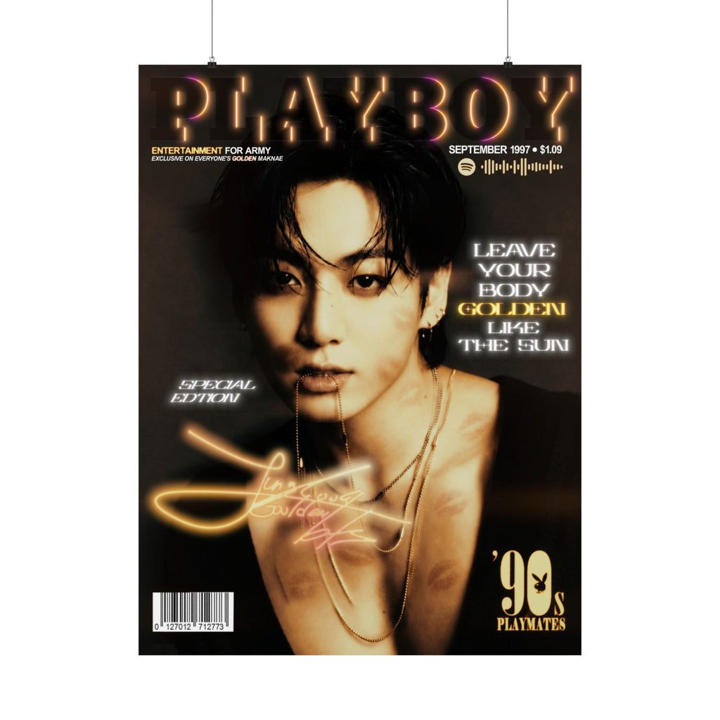 Jungkook Playboy Magazine Portrait Poster | Matte Vertical Poster