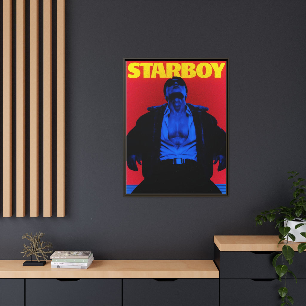 Framed Canvas ATEEZ San X Starboy Poster Matte  | Retro Pop Art Music Wall Decor