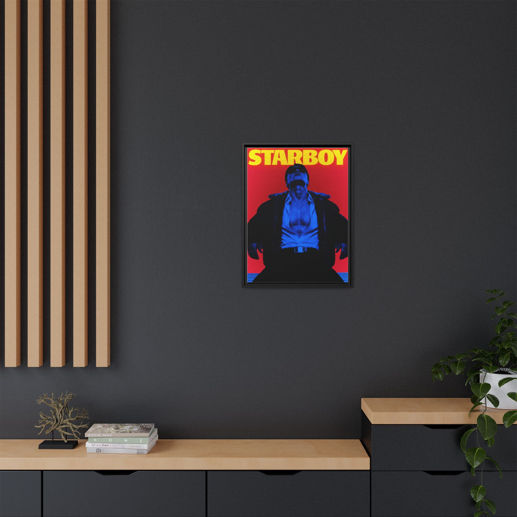 Framed Canvas ATEEZ San X Starboy Poster Matte  | Retro Pop Art Music Wall Decor