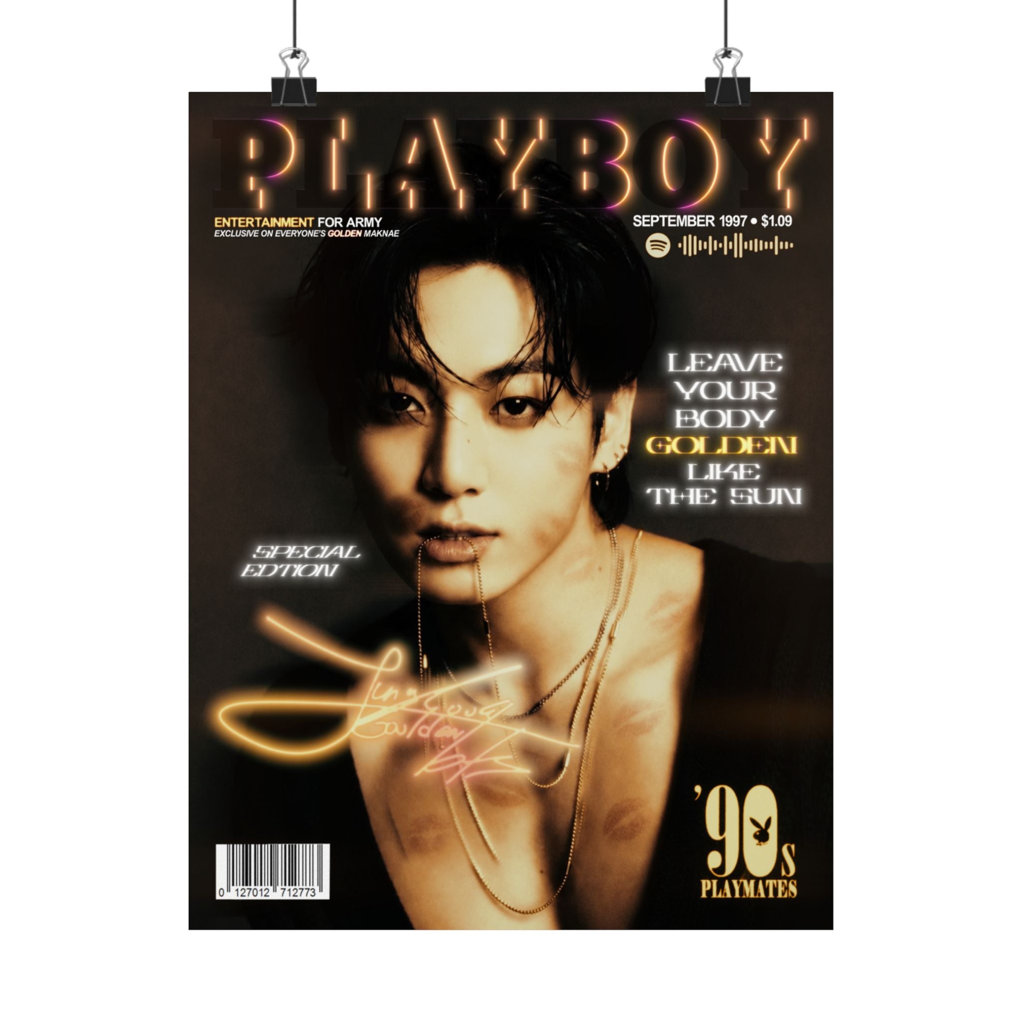 Jungkook Playboy Magazine Portrait Poster | Matte Vertical Poster