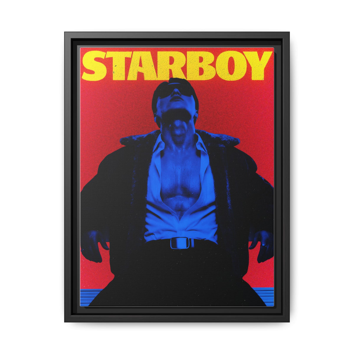 Framed Canvas ATEEZ San X Starboy Poster Matte  | Retro Pop Art Music Wall Decor
