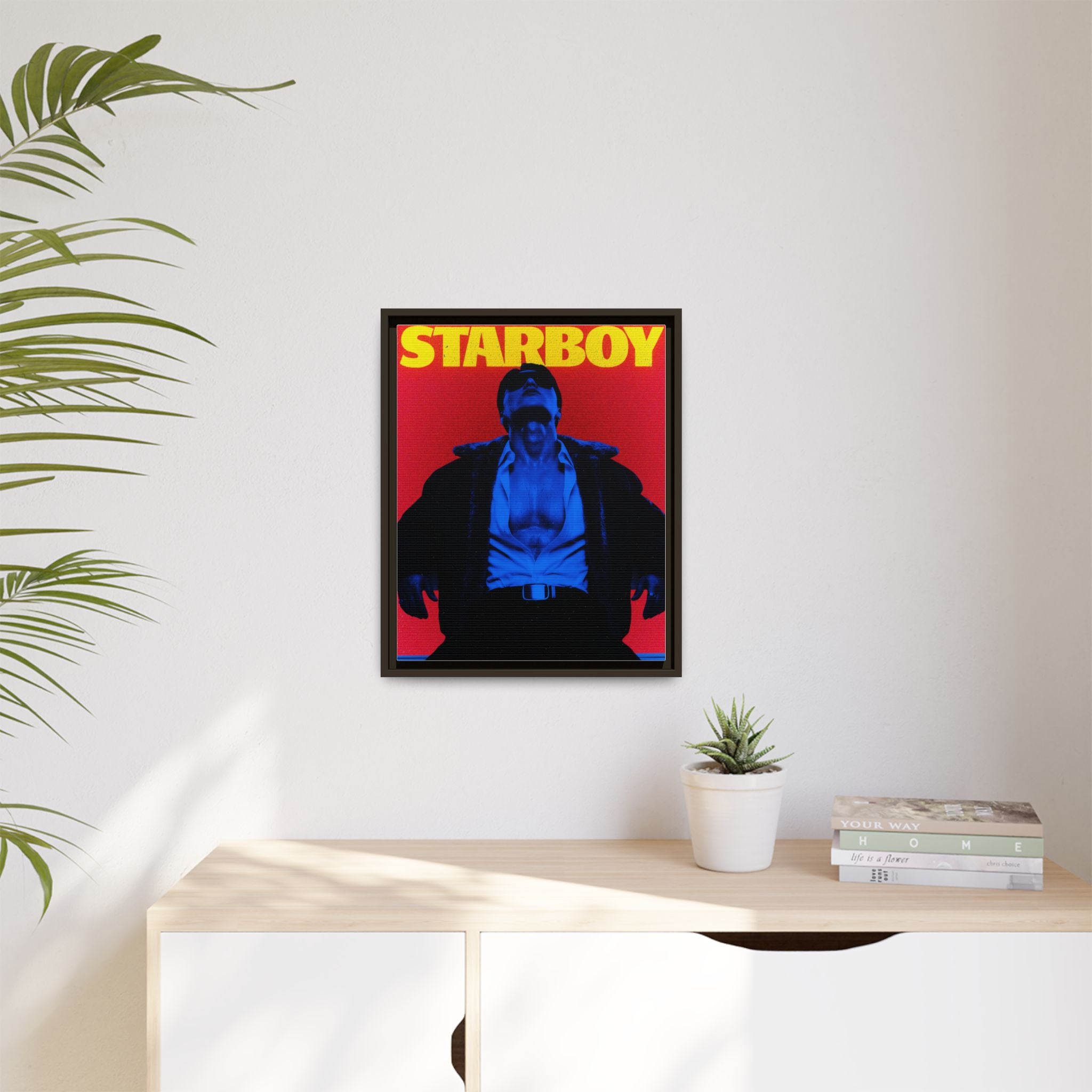 Framed Canvas ATEEZ San X Starboy Poster Matte  | Retro Pop Art Music Wall Decor