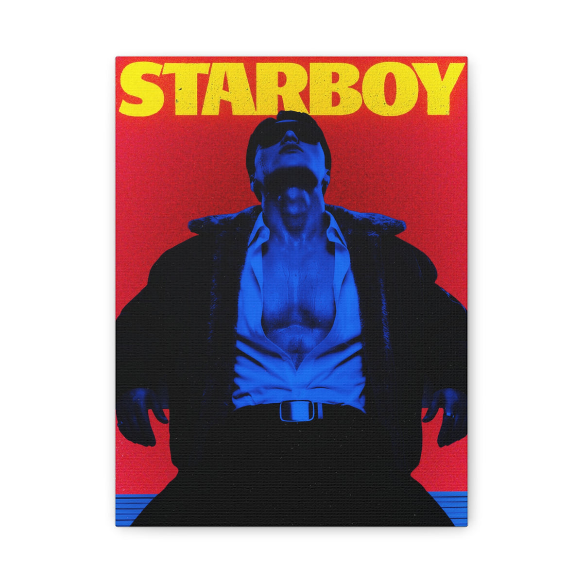ATEEZ San X Starboy Retro KPop Art Canvas