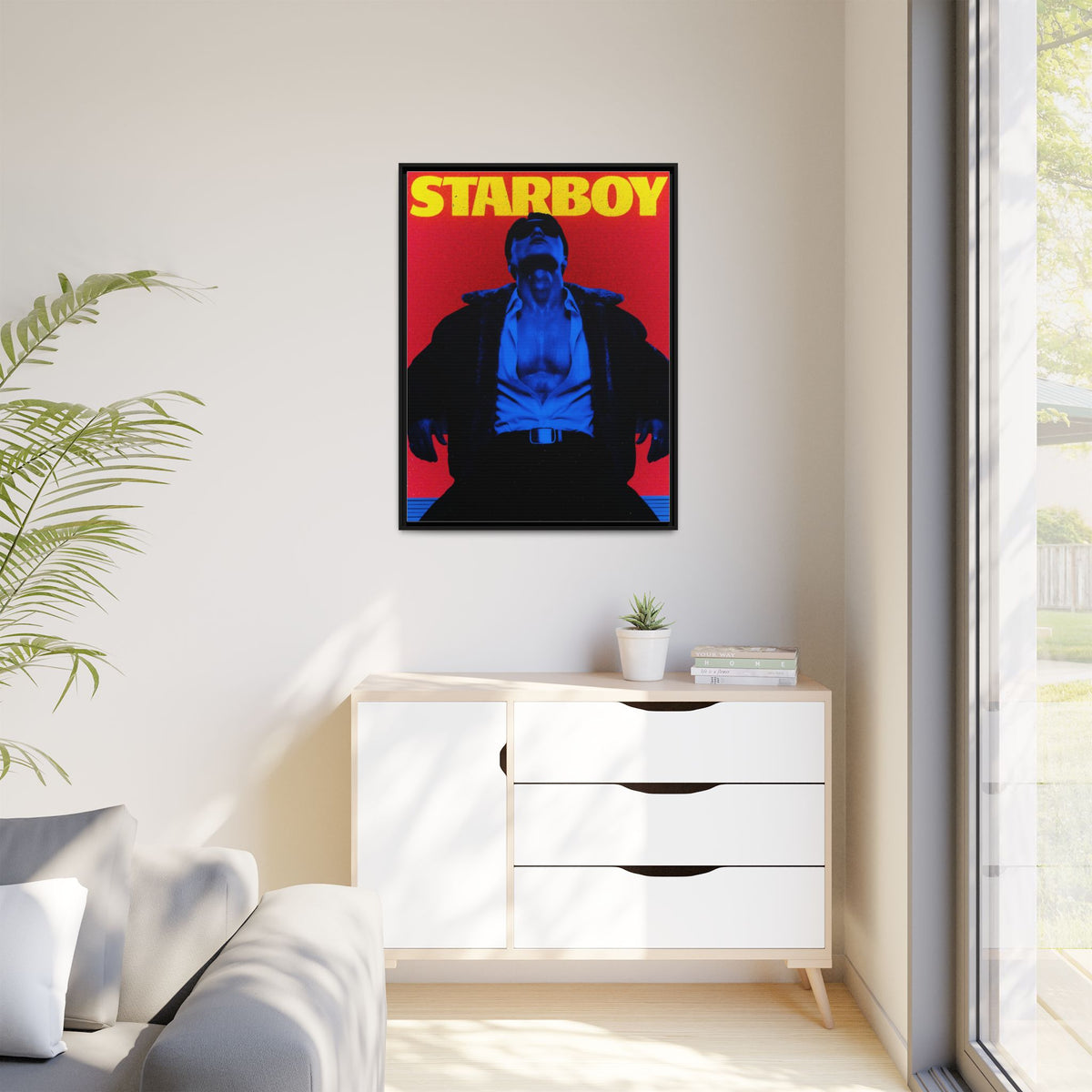 Framed Canvas ATEEZ San X Starboy Poster Matte  | Retro Pop Art Music Wall Decor