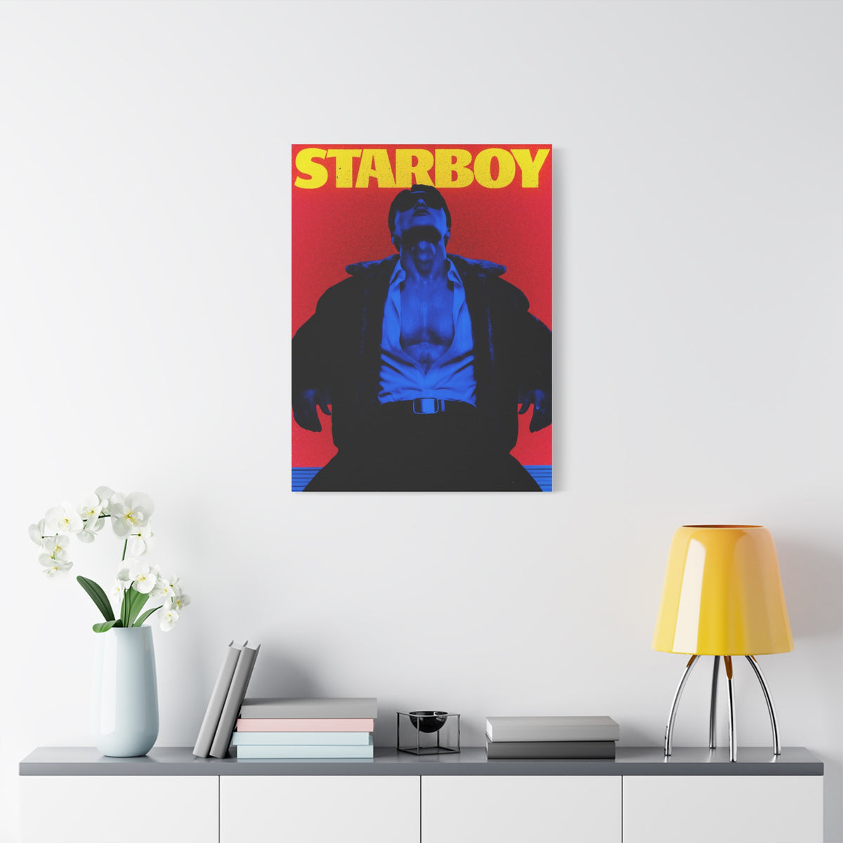 ATEEZ San X Starboy Retro KPop Art Canvas