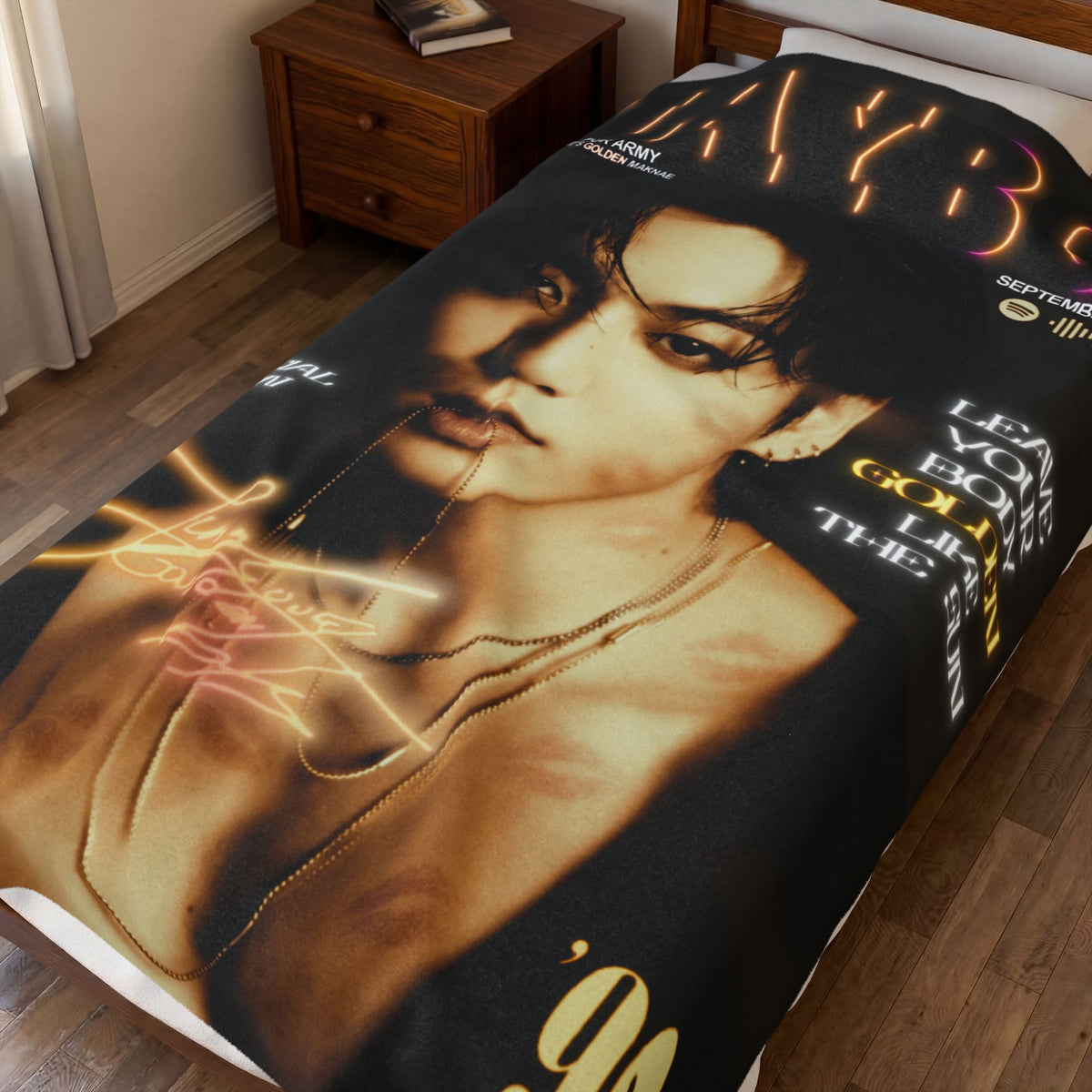 Jungkook Playboy Magazine Velveteen Plush Blanket |