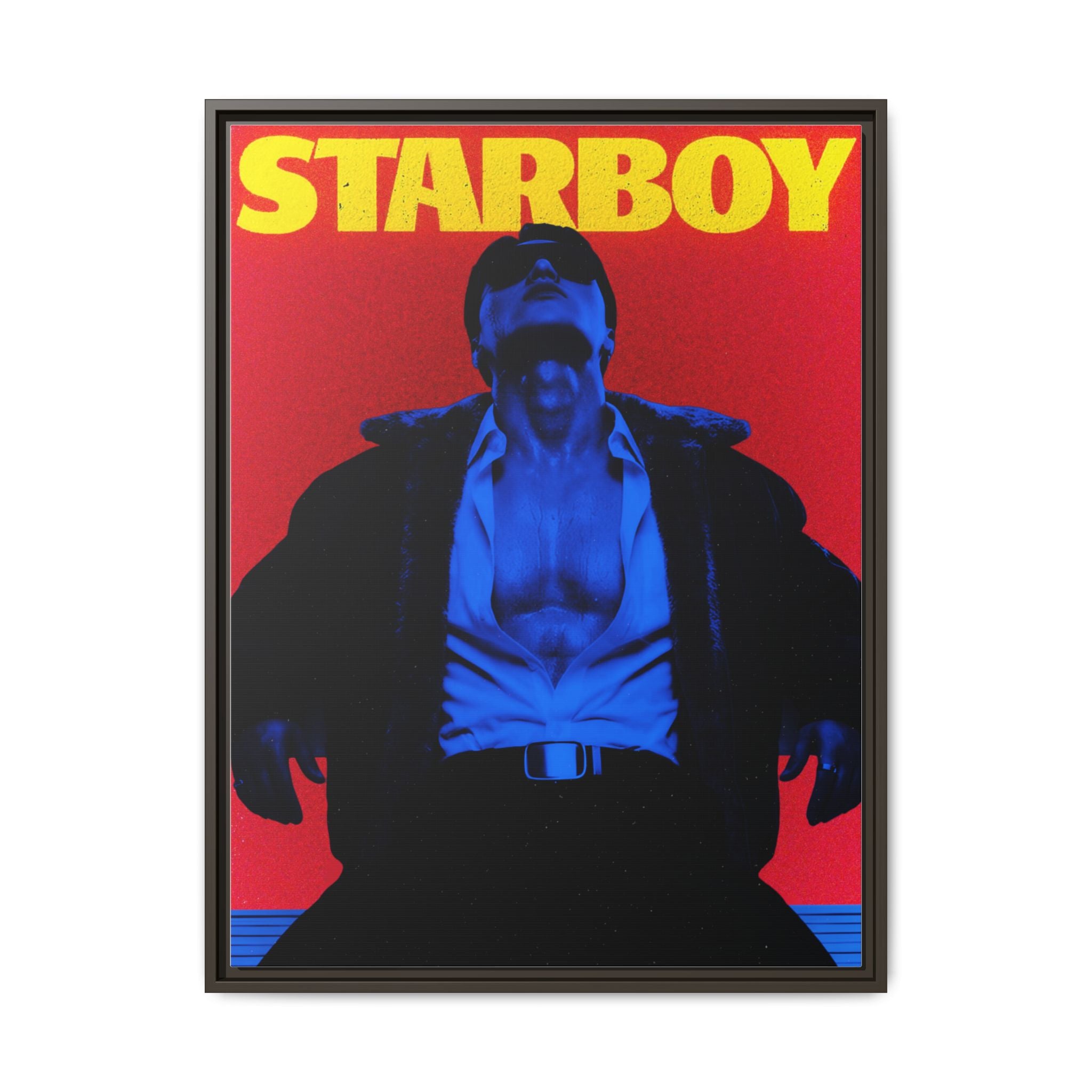 Framed Canvas ATEEZ San X Starboy Poster Matte  | Retro Pop Art Music Wall Decor