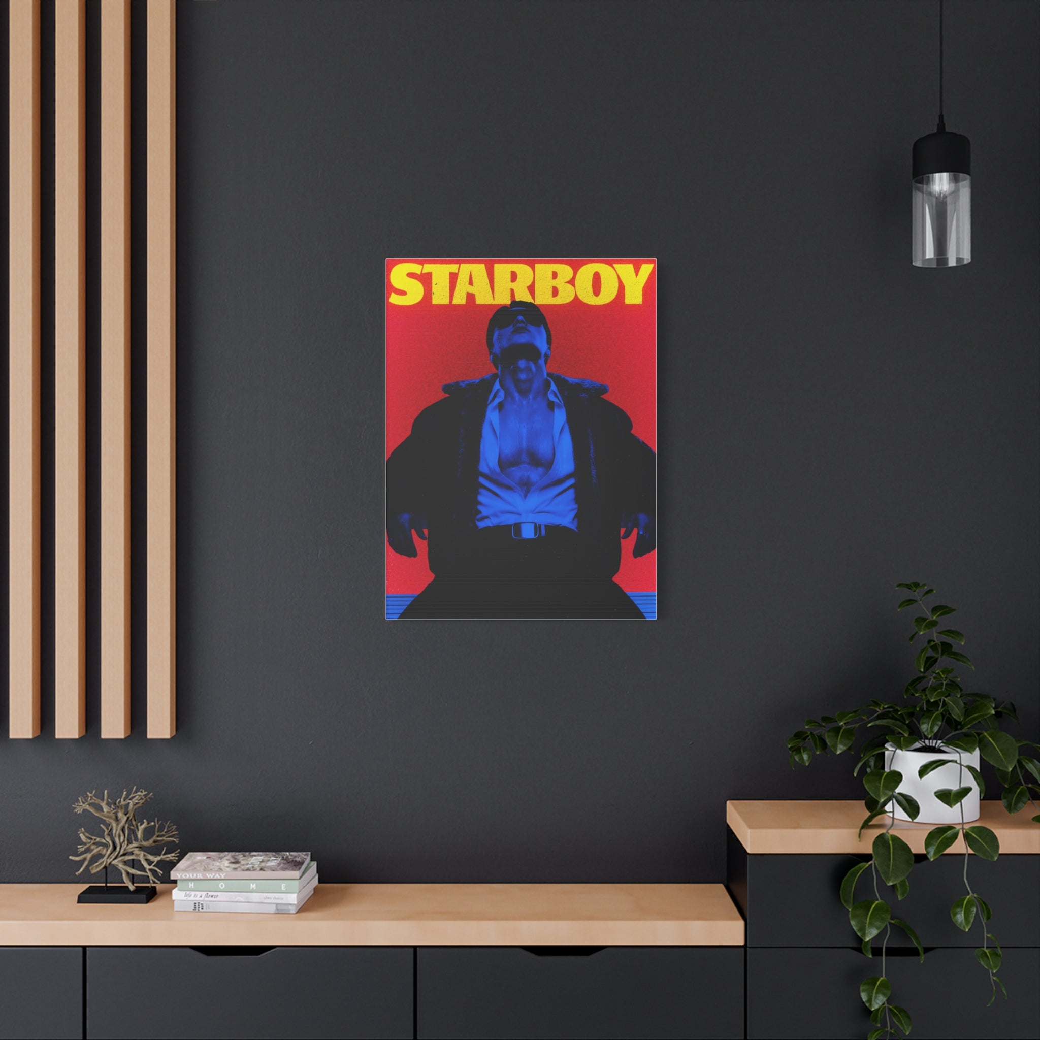 ATEEZ San X Starboy Retro KPop Art Canvas