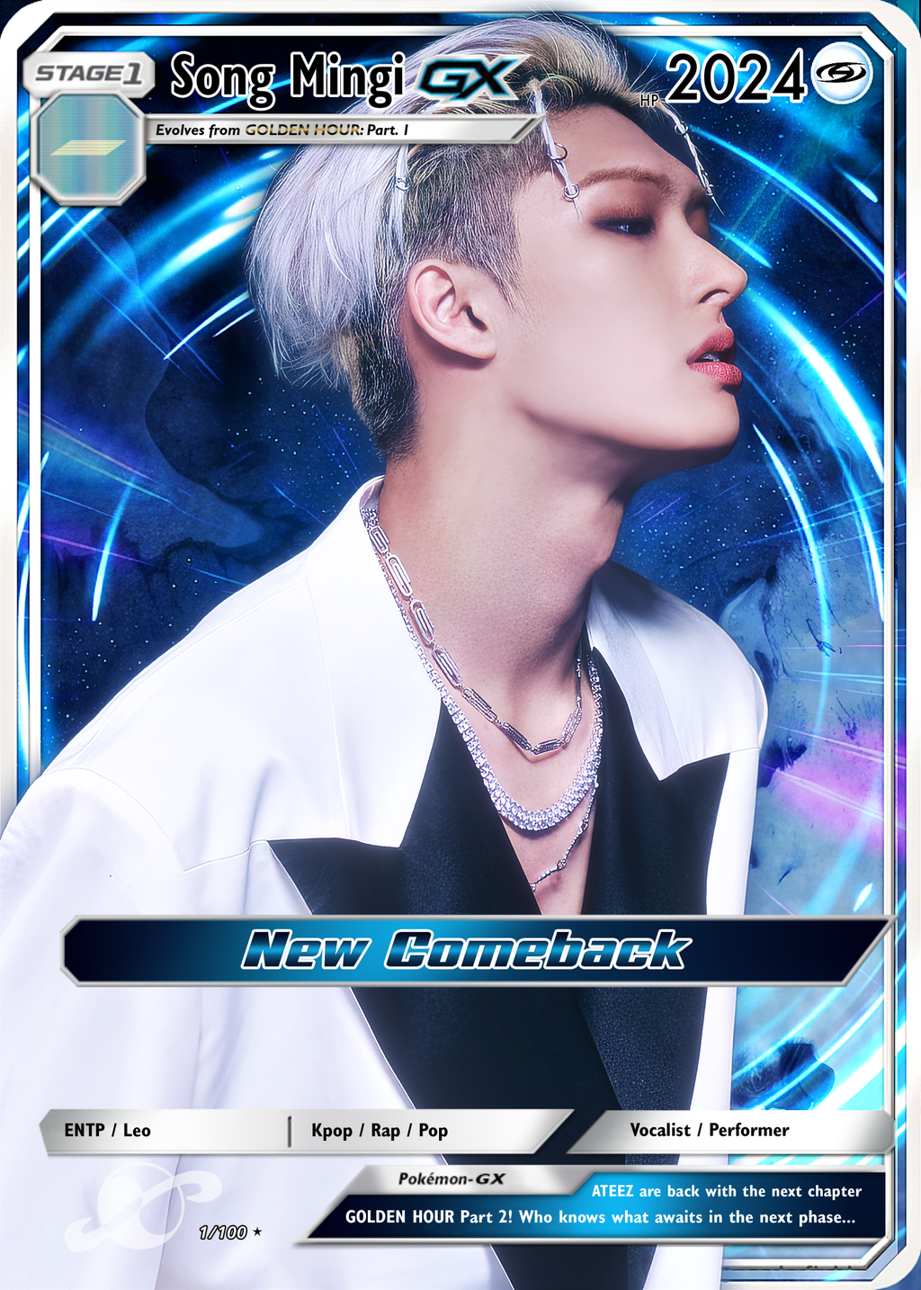 ATEEZ Golden Hour Pt 2 Holographic trading cards