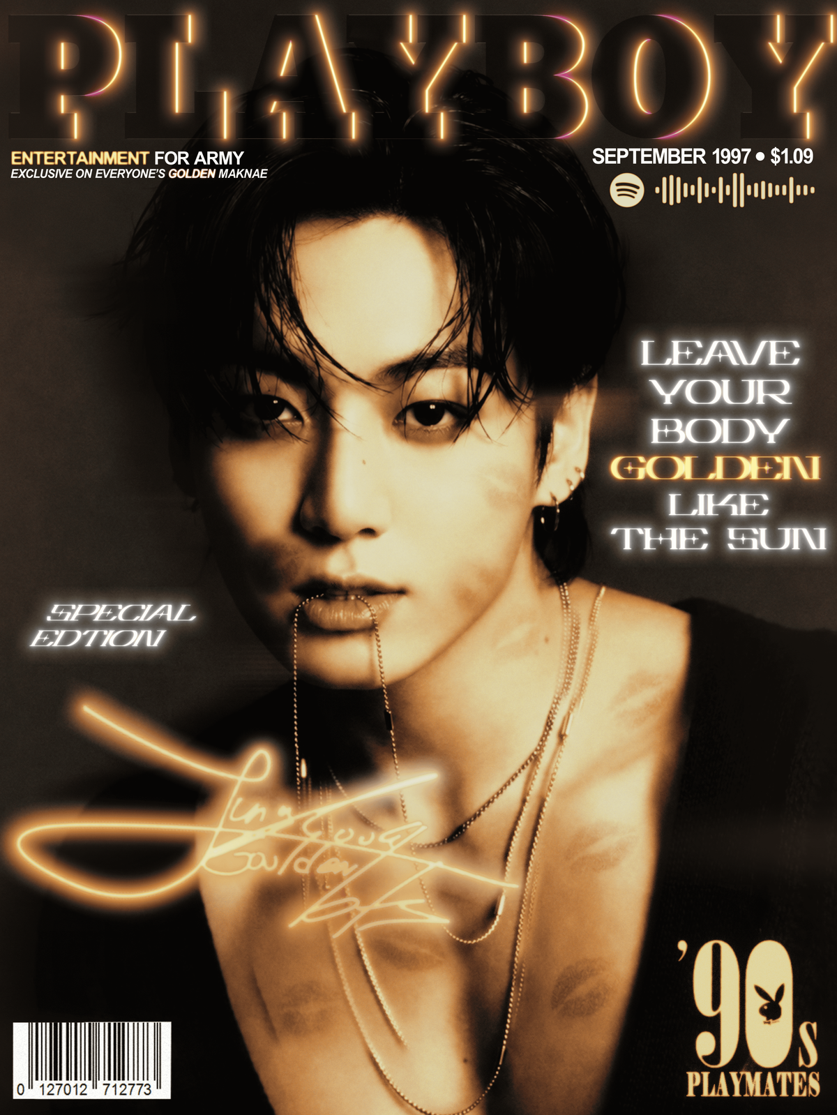 Jeon Jungkook BTS Playboy Cover Woven Blanket