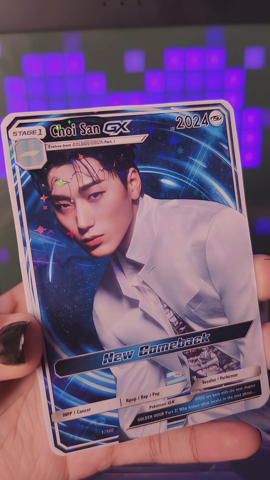 ATEEZ Golden Hour Pt 2 Holographic trading cards