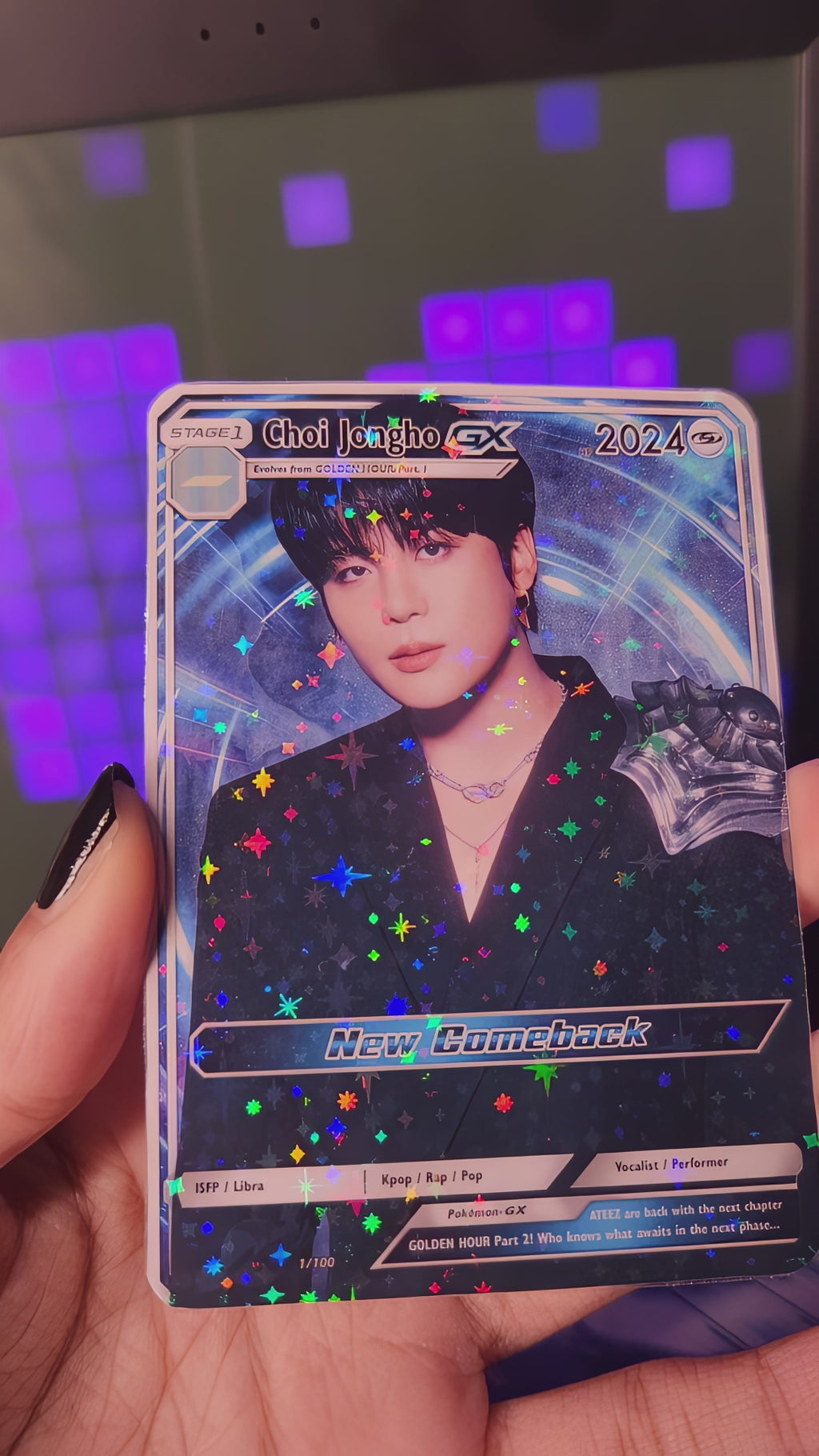ATEEZ Golden Hour Pt 2 Holographic trading cards