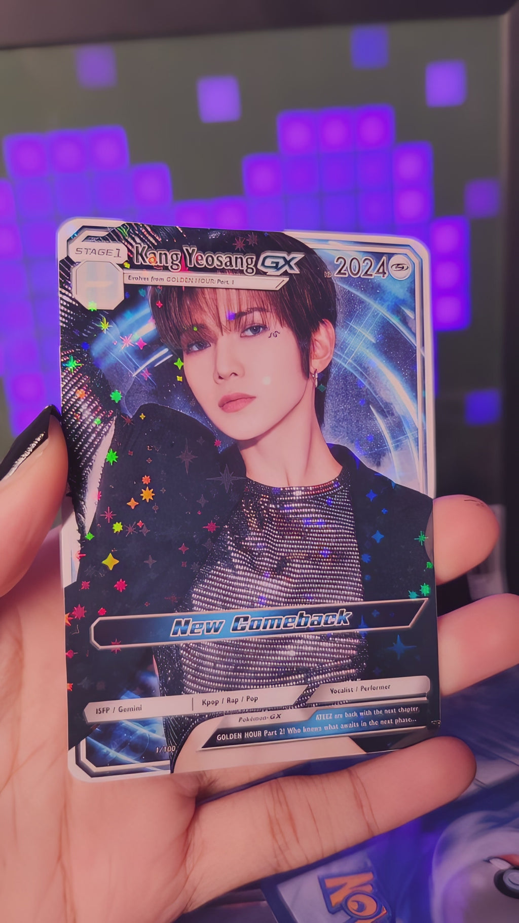 ATEEZ Golden Hour Pt 2 Holographic trading cards