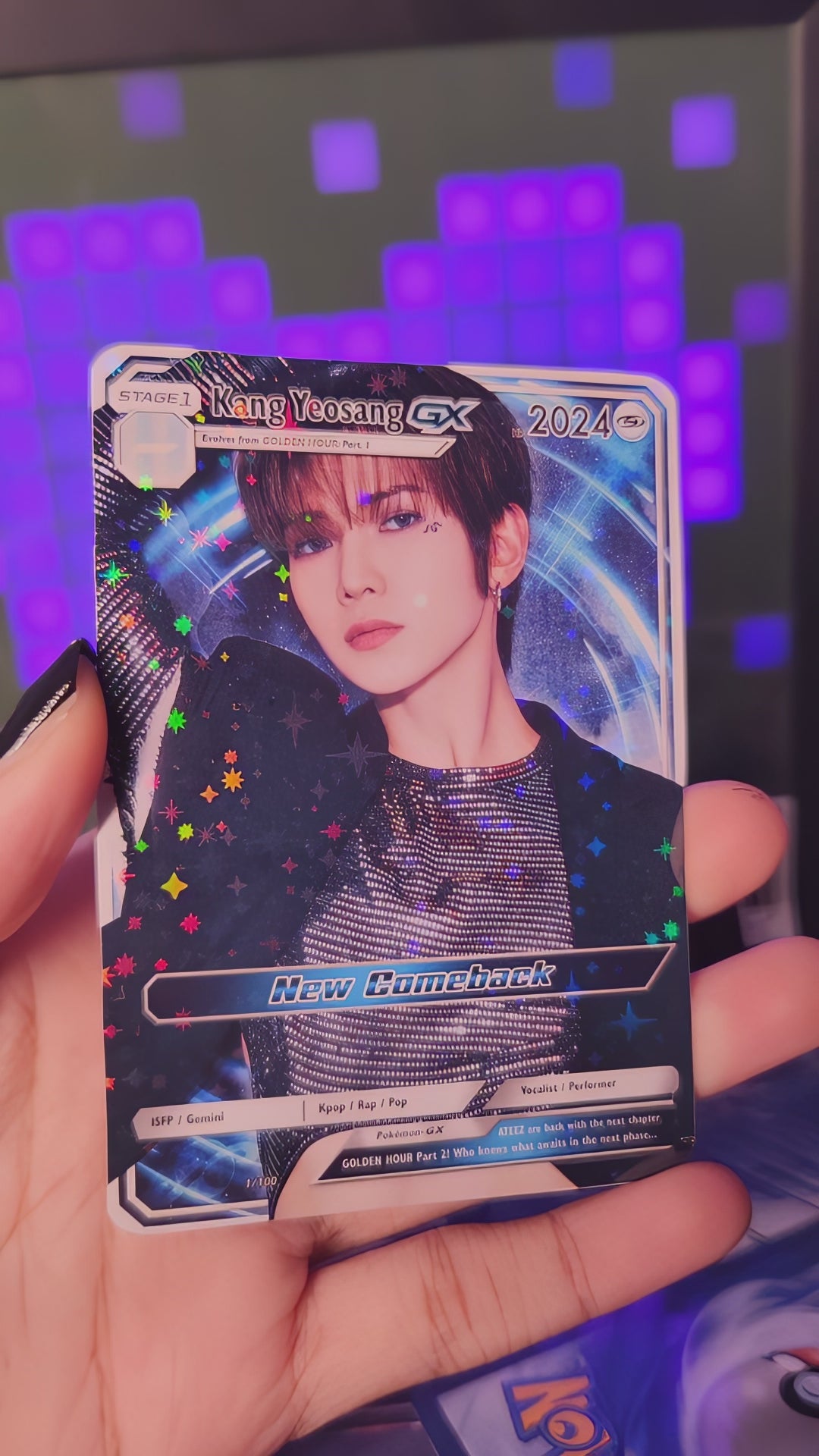 ATEEZ Golden Hour Pt 2 Holographic trading cards