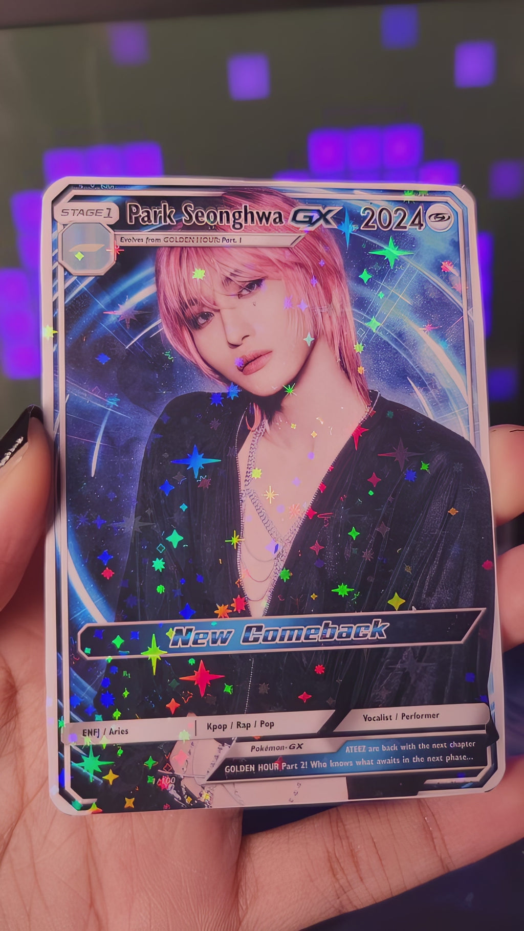 ATEEZ Golden Hour Pt 2 Holographic trading cards