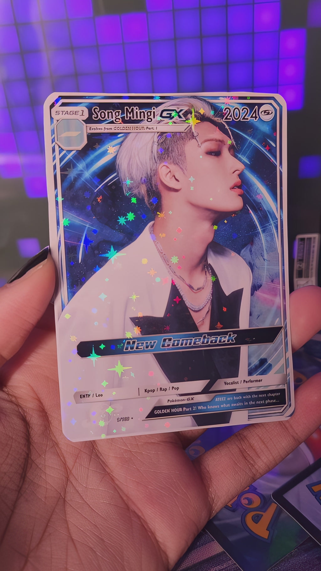 ATEEZ Golden Hour Pt 2 Holographic trading cards