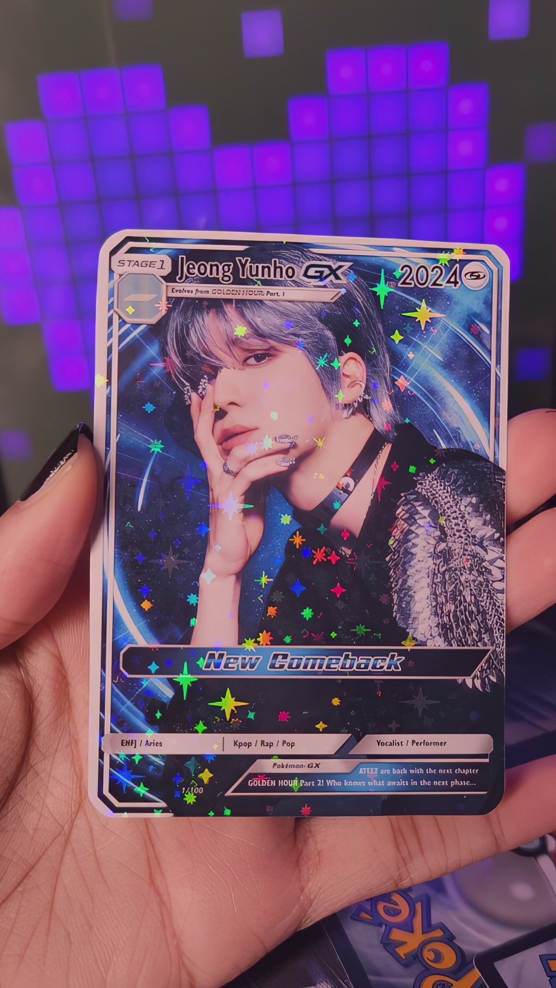 ATEEZ Golden Hour Pt 2 Holographic trading cards