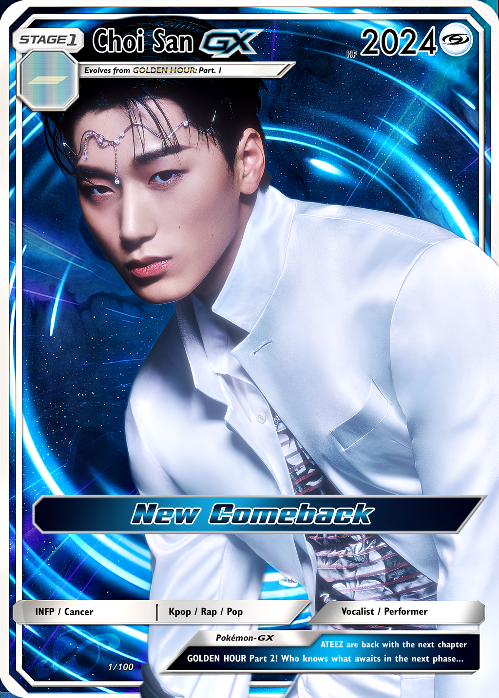 ATEEZ Golden Hour Pt 2 Holographic trading cards