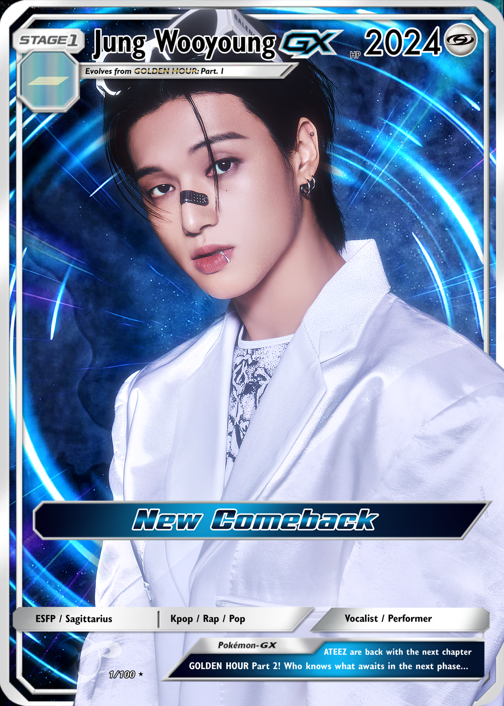 ATEEZ Golden Hour Pt 2 Holographic trading cards